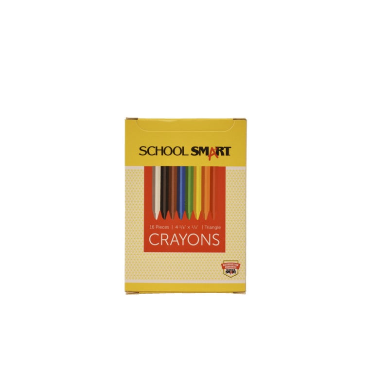 School Smart Triangular Crayons, Set of 16 - Image 1